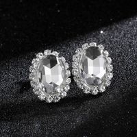 Women's Blue Crystal Alloy Diamond Stud Earrings main image 7