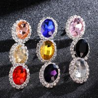 Women's Blue Crystal Alloy Diamond Stud Earrings main image 12