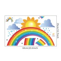 Rainbow Cloud Rain Sun Children's Wall Sticker sku image 2