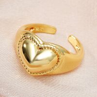 Wholesale Jewelry Simple Style Heart Alloy Open Rings sku image 2