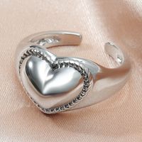 Wholesale Jewelry Simple Style Heart Alloy Open Rings sku image 1