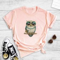 Cartoon Cute Owl Pop Print T-shirt main image 6