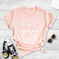 Fashion Fri Yay English Printing Casual T-shirt Fpr Women main image 5