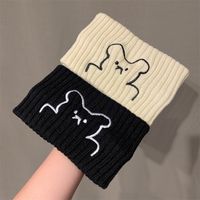Internet Celebrity Autumn And Winter Bear Exercise Hair Band Knitted Wool Head Cover Face Wash Wide-brimmed Bandeau Hoop Ornament main image 2