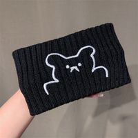 Internet Celebrity Autumn And Winter Bear Exercise Hair Band Knitted Wool Head Cover Face Wash Wide-brimmed Bandeau Hoop Ornament sku image 3