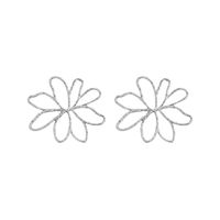 1 Pair Retro Leaf Round Irregular Alloy Earrings sku image 5