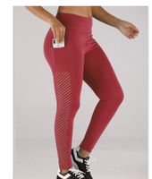 Fashion Solid Color Polyester Patchwork Active Bottoms Leggings main image 3