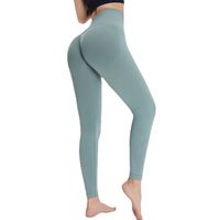 Simple Style Solid Color Nylon Spandex Patchwork Active Bottoms Leggings main image 6