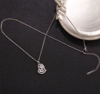 Fashion Heart Shape Copper Plating Zircon Pendant Necklace sku image 7