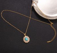 Fashion Heart Shape Copper Plating Zircon Pendant Necklace sku image 10