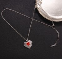 Fashion Heart Shape Copper Plating Zircon Pendant Necklace sku image 11