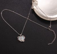 Fashion Heart Shape Copper Plating Zircon Pendant Necklace sku image 5