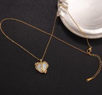 Fashion Heart Shape Copper Plating Zircon Pendant Necklace sku image 6