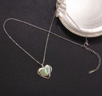 Mode Herzform Kupfer Überzug Zirkon Halskette Mit Anhänger sku image 3