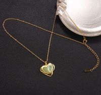 Mode Herzform Kupfer Überzug Zirkon Halskette Mit Anhänger sku image 4