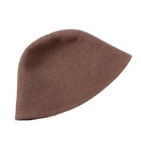 Foreign Trade Cross-border New Arrival Wool Warm Ear Protection Soft Bucket Hat Simple And Elegant Temperament Solid Color New Bucket Hat main image 2