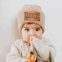 Mini Kinder Strick Mütze 2022 Neue Warme Und Kalte Europäische Und Amerikanische Woll Mütze Baby-und Kinder Hakel Kappe main image 1
