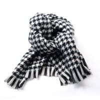 New Autumn And Winter New Houndstooth Plaid Artificial Cashmere Scarf Women's Thickened Warm Air Conditioning Neck Shawl Wholesale main image 4