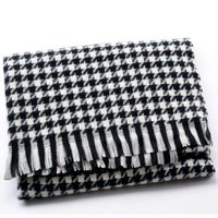 New Autumn And Winter New Houndstooth Plaid Artificial Cashmere Scarf Women's Thickened Warm Air Conditioning Neck Shawl Wholesale main image 3