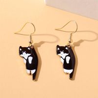 Cute Cat Alloy Women's Drop Earrings 1 Pair sku image 2