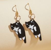 Mignon Chat Alliage Femmes Boucles D'oreilles 1 Paire main image 6