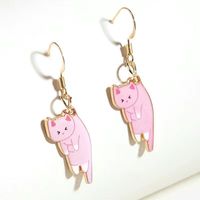 Cute Cat Alloy Women's Drop Earrings 1 Pair sku image 4