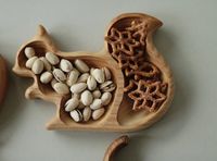 Kreative Haushalt Obst Platte Eichhörnchen Holz Snack Tablett main image 3
