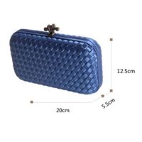 Polyester Solid Color Lingge Square Clutch Evening Bag sku image 20