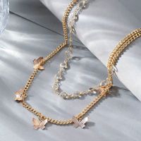 Fashion Butterfly Rhinestones Alloy Wholesale Necklace main image 3