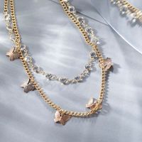 Fashion Butterfly Rhinestones Alloy Wholesale Necklace main image 4