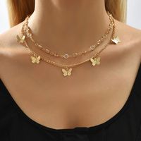 Fashion Butterfly Rhinestones Alloy Wholesale Necklace main image 1