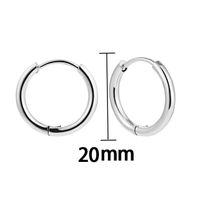 1 Pair Classic Style Solid Color Plating Stainless Steel Gold Plated Silver Plated Hoop Earrings main image 2