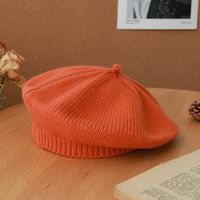 Women's Retro Fashion Sweet Solid Color Eaveless Beret Hat sku image 8