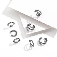Wholesale Jewelry Basic C Shape Star Alloy Zircon Plating Ear Clips sku image 3