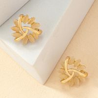 Fashion Geometric Alloy Plating Inlay Artificial Gemstones Women's Ear Studs 1 Pair main image 3