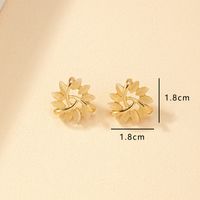 Fashion Geometric Alloy Plating Inlay Artificial Gemstones Women's Ear Studs 1 Pair main image 2