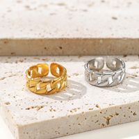 Simple Style Geometric Stainless Steel Plating Open Ring 1 Piece main image 5