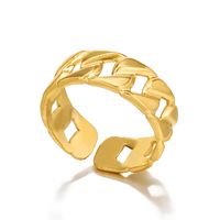 Simple Style Geometric Stainless Steel Plating Open Ring 1 Piece sku image 1