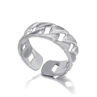 Simple Style Geometric Stainless Steel Plating Open Ring 1 Piece main image 3