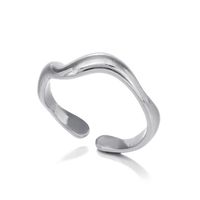 Simple Style Solid Color Stainless Steel Plating Open Ring 1 Piece main image 3