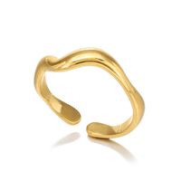 Simple Style Solid Color Stainless Steel Plating Open Ring 1 Piece sku image 2