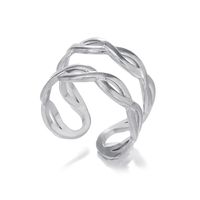 Simple Style Geometric Stainless Steel Plating Open Ring 1 Piece main image 2
