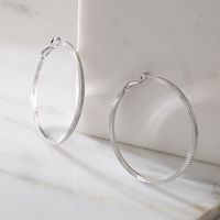 Fashion Geometric Copper Gold Plated Hoop Earrings 1 Pair main image 4