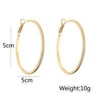 Fashion Geometric Copper Gold Plated Hoop Earrings 1 Pair sku image 3
