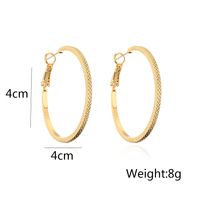 Fashion Geometric Copper Gold Plated Hoop Earrings 1 Pair sku image 1