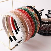 Retro U Shape Solid Color Glass Hair Band 1 Piece main image 1