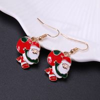 Fashion Christmas Tree Gloves Alloy Plating Inlay Artificial Gemstones Christmas Women's Drop Earrings 1 Pair main image 2