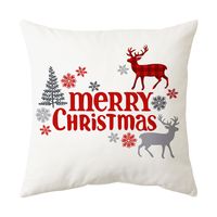 Casual Christmas Tree Santa Claus Cotton Pillow Cases sku image 21