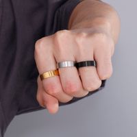 Simple Style Solid Color Stainless Steel Plating Rings 1 Piece main image 5