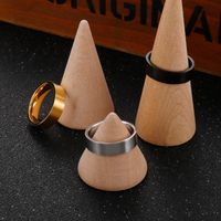 Simple Style Solid Color Stainless Steel Plating Rings 1 Piece main image 4